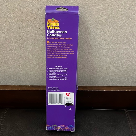 NWT Halloween Candles Witches & Pumpkin Design Set of 2 10” Black Candle… - Picture 4 of 8